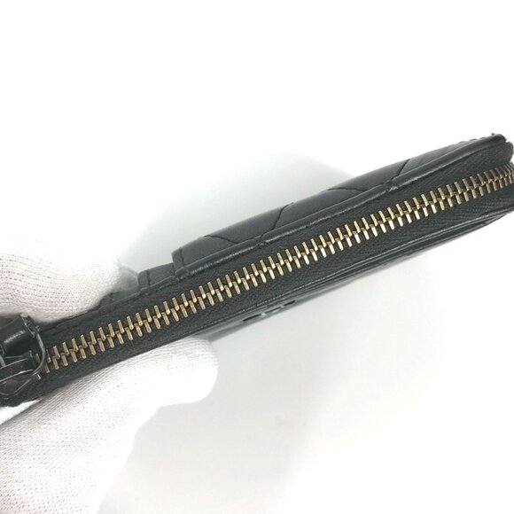 CHANEL Black Leather Logo Wallet - Picture 6 of 14